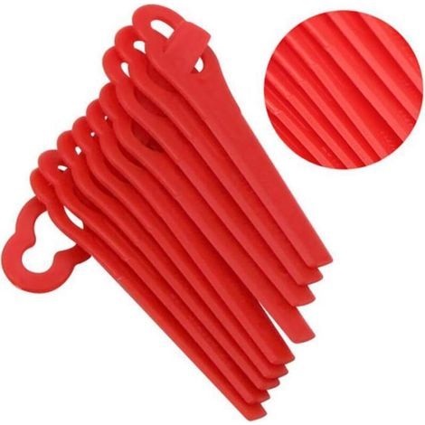 Lot de 50 Lames de Rechange en Plastique pour Coupe-Bordure Rouge Lames de Tondeuse Lame Plastique Coupe Bordure (1/5)