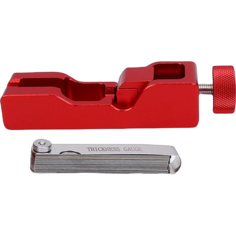 Kit de Mesure de Jauge de Bougie d'allumage en Alliage d'aluminium 32 en Acier avec Kit 'Outils 'écartement de Bougie 'allumage de Véhicule pour la Plupart des Jauges de Réglage de (Rouge) (1/5)