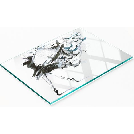 Tabla de cortar de cristal para cocina con motivos decorativos de bailarinas, 80 x 52 cm. (1/5)