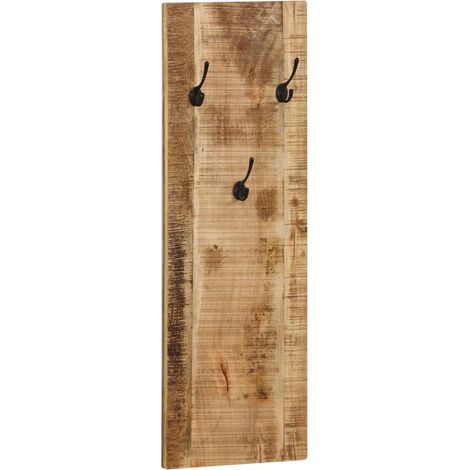 Maison Exclusive - Porte-manteau mural 2 pcs Bois de manguier massif 36x110x3 cm