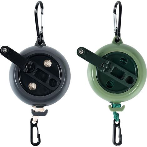 Corde à linge rétractable extensible de 10 m avec boucles fixes et pinces à linge, corde à linge portable pour extérieur, intérieur, jardin, voyage (1/5)