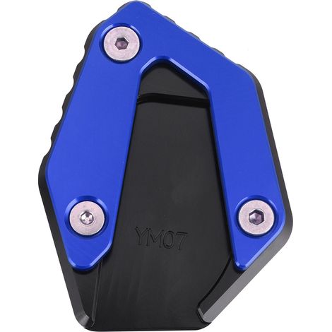 Coussinet d'extension de béquille latérale antidérapant compatible avec Yamaha MT 07/FZ 07/TRACER 700 2014-2019 (Bleu) (1/5)