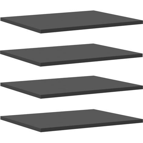 vidaXL Ripiani per Libreria 4pz Grigi 40x50x1,5cm in Legno Multistrato