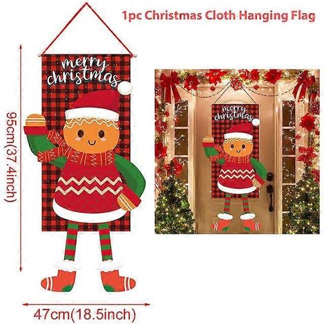 Décorations de Noël suspendues pour porche et porte, guirlande, ornements pour la maison, cadeaux de Noël, décorations de Noël et du Nouvel An. (1/5)