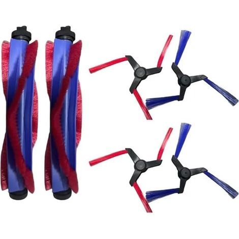Pièces de rechange pour aspirateur robot pour Dyson Spot+ Scrub AI - Lot de 6 brosses latérales principales et brosses à rouleau (1/5)