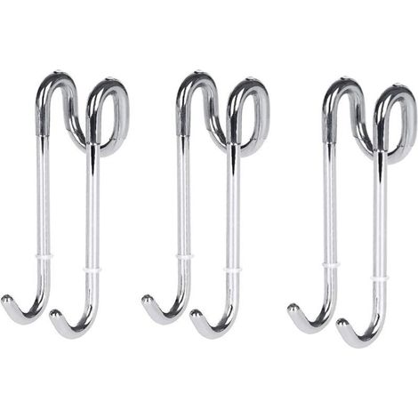 (3 pièces) Crochet de douche pour porte en verre 11 cm – Crochets de salle de bain extrêmement légers – Pare-douche de bain – À utiliser comme porte-serviettes, support de salle de bain, porte de douc (1/5)