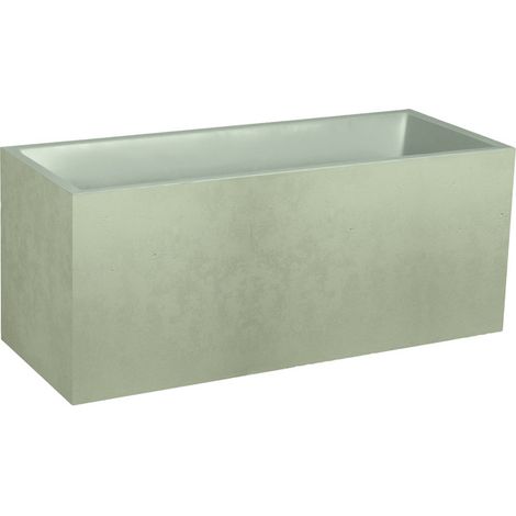 Balconnière rectangulaire Basalt Up 60 x 20 x 23 cm - 25 L - Vert amande - Eda