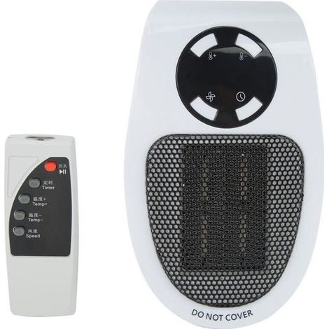 Radiateur soufflant électrique - Tbest - 500W - Télécommande - Céramique - Bureau (1/4)