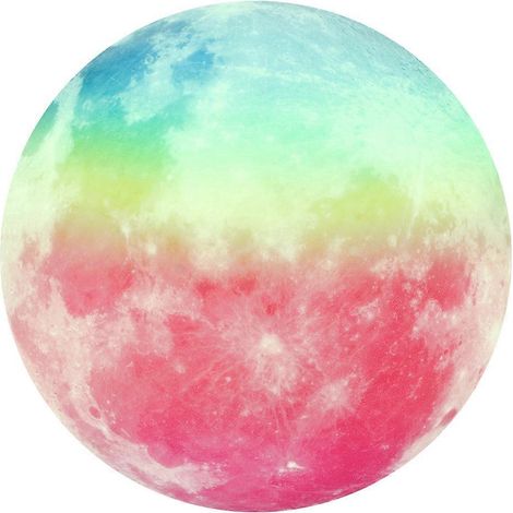 Leuchtender Mond 30 cm Wandaufkleber, phosphoreszierende Halbmondform, Dekoration für Kinderzimmer und Wohnzimmer (1/5)