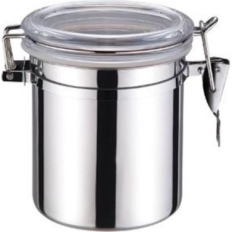 Boîtes hermétiques de 12,7 cm (5 pouces) pour la cuisine, ustensiles, aliments, thé, récipient de rangement en acier inoxydable (1/5)