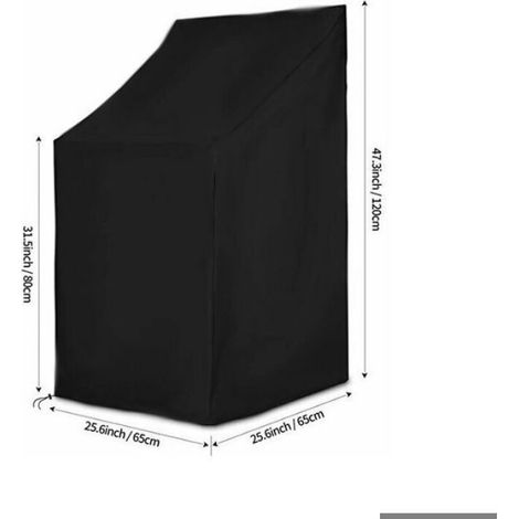 Housse De Chaise De Jardin - Oxford 210D Impermeable - Pour Fauteuil Empilable Extérieur - 65 x 65 x 80/120 Cm - 1 Piece (1/5)