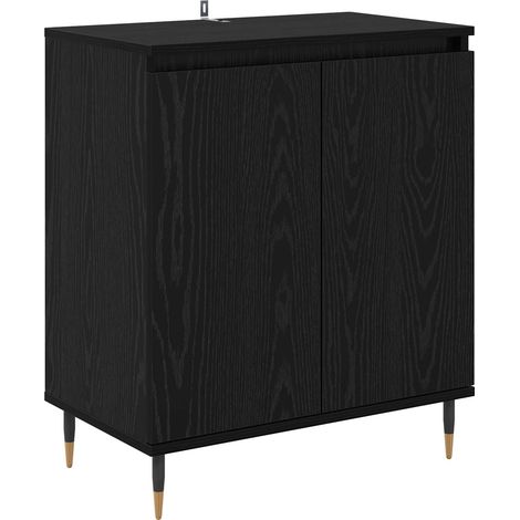 Vitrina Roble Negro 60 x 35 x 70 cm Madera contrachapada vidaXL
