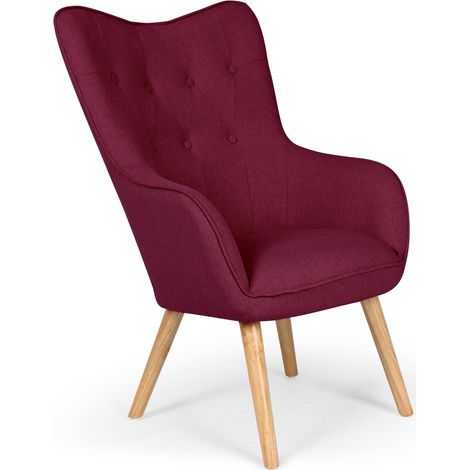 Fauteuil scandinave Klarys Tissu Violet