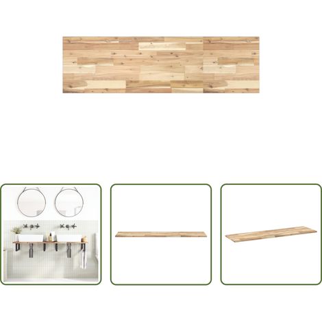 vidaXL Bois d'acacia -  Dessus de meuble de salle de bain non traité bois d'acacia (1/5)