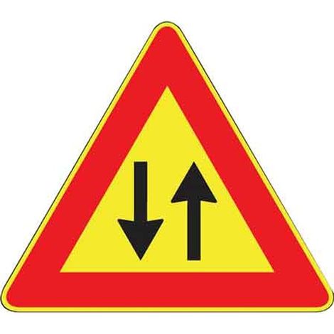 SEGNALE CANTIERE FIG.387 'DOPPIO SENSO DI CIRCOLAZIONE' 90 cm