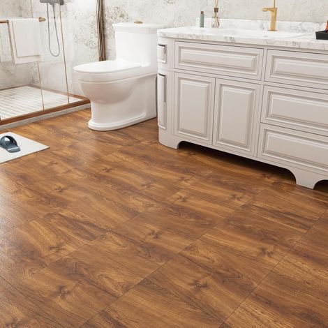 Dalles PVC Adhesives Sols Effet Bois Marron Naturel 30X30cm Épaisseur 1,66 mm 2.7m² -30 Pièces Adhesif Sol Chambre Revetement de Sol Cuisine Adhesif Sols Salle de Bain Adhesives PVC (1/5)