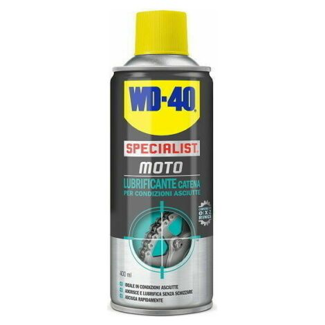 Moto Lubrificante Catena WD40 Specialist per Condizioni Asciutte Spray - 400 ml (1/10)