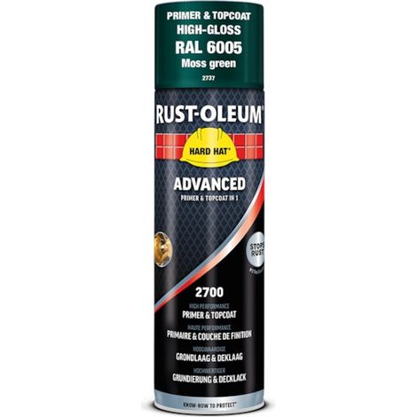Peinture de finition Hard Hat Advanced antirouille - RUST-OLEUM - Vert mousse brillant