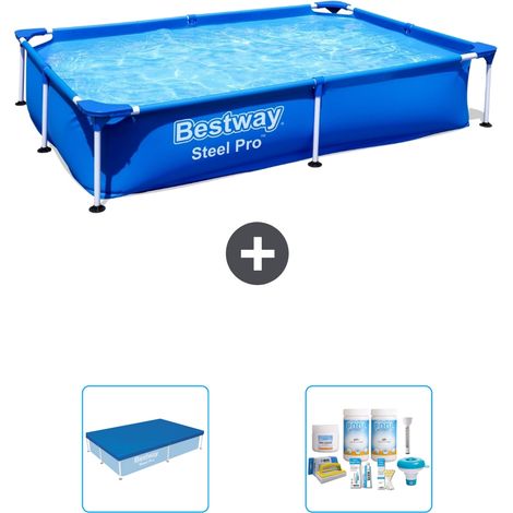 Bestway Steel Pro Rechteckig - 221x150x43 cm - 3-teilig  S22701 (1/4)