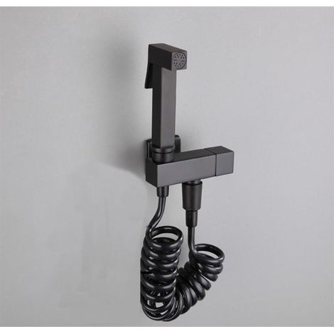 Bidet-Handbrause (Schwarz) - Wand-Bidet mit Messing-Bidet-Sprühkopf und Kaltwasseranschluss (1/5)
