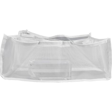 Weißes Aufbewahrungsgitter für Unterwäsche, faltbarer Organizer mit 6 Fächern für BHs, Socken und Slips, faltbare Schublade (1/5)