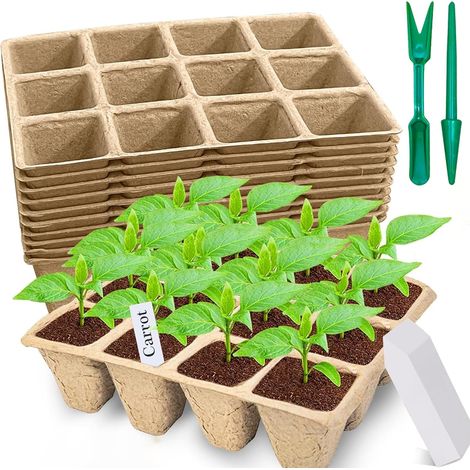 Lot de 13 bols de culture pots de culture professionnels pour fleurs et légumes 12 plateaux accessoires l horticulture l agriculture (1/5)