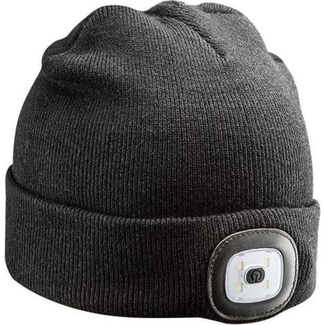 Bonnet Avec Lampe LED - 30 Leds Blanches - Réglable Taille - Batterie Rechargeable Intégrée - 1 Pièce