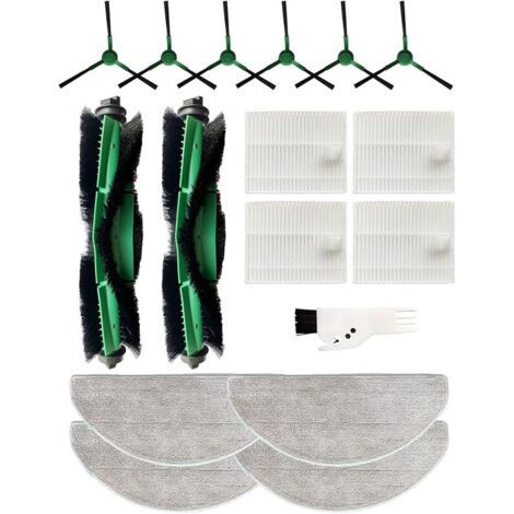 17 Pièces Accessoires pour iRobot Roomba 105 Combo/Roomba Combo Essential Y0112/Y011240/Y0110/Y0140/Y014020/Combo 2 Essential: 2 Brosses Principales 6 Brosses Latérales 4 Filtres 4 Chiffons (1/5)
