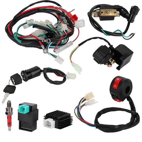 Kit faisceau électrique bobine d'allumage redresseur CDI pour 50cc 70cc 110cc 125cc quad VTT (1/5)
