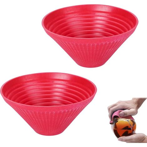 Lntyq Ouvre-bocal - 2 pinces en caoutchouc pour ouvre-bocaux, multifonctions, pour ouvre-bocal, isolation thermique, ouvre-bouteille pour les mains faibles (1/5)