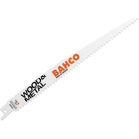 Bahco Sabre Saw Blade, Bimetal, 228mm Length, 6 Teeth per Inch (TPI), Flex® Sable, 5-Pack (1/2)
