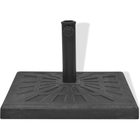 Base per ombrellone quadrata in resina nera 19 kg 2202091