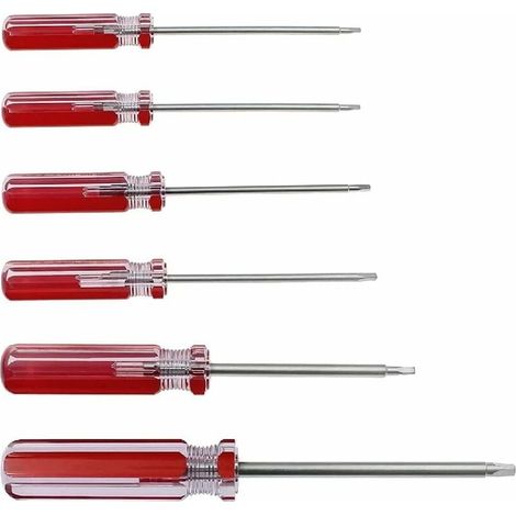 ZVD-Jeu de 6 tournevis triangulaires, embouts de tournevis triangulaires magnétiques 1,8 mm 2,0 mm 2,3 mm 2,7 mm 3,0 mm 4,2 mm Outil de réparation de tournevis pour jouets et changement de batterie (1/4)