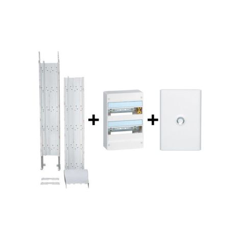 Legrand - Drivia - Kit GTL 13M Complet + Tableau 2 Rangu00e9es de 13 Modules + Porte - Ru00e9f. : 030037+401212+401332