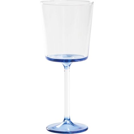 Discobolo Set 4 Calici per Vino Rosso in Vetro Borosilicato Soffiato a Mano, Fondello Bluino, Capacità 46,5 cl, Design Elegante per Degustazione