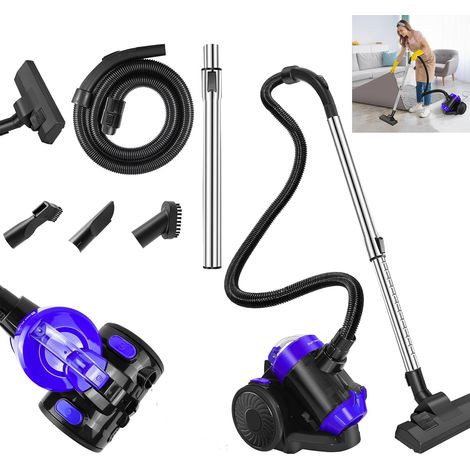 Aspirateur cyclone à sac sans poussière, aspirateur électrique filaire de 1200 watts, adapté au nettoyage des poils d'animaux, équipé d'une boîte de dépoussiérage de 1,5 litre, peut éliminer efficacem (1/5)