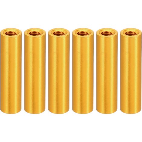 6Pcs Entretoise Filetée M3 en Aluminium 3x5x22mm Or (1/5)