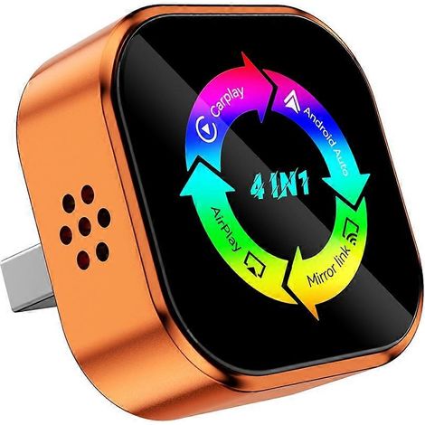 Adaptateur CarPlay sans fil 4 en 1 Mirror Link/AirPlay/Android Auto/CarPlay, dongle USB AI Box, adaptateur CarPlay filaire (1/5)