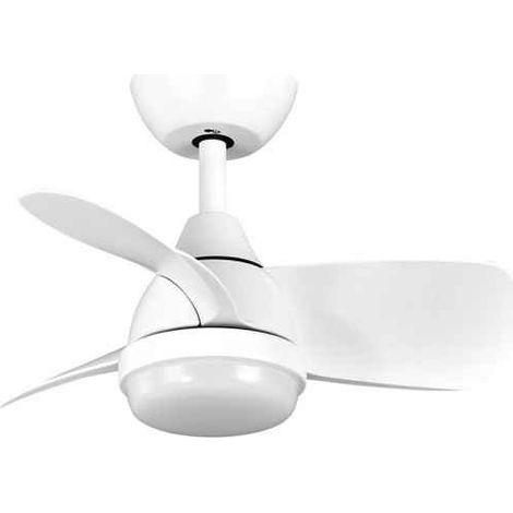 Ventilador de Techo LED PIRDO Fabrilamp Blanco 60 cm, Motor DC, 24 W, 2400 lm, 3 Luces, 6 Velocidades, Mando y Temporizador (1/3)