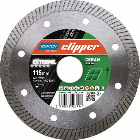 NORTON CLIPPER Disco diamantato Extreme Ceramic Turbo D200mm Foro 25,4mm 1,4mm - 70184625427