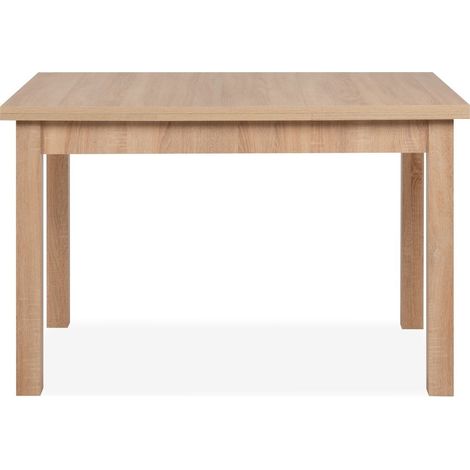 Table à manger extensible 6 à 8 personnes effet chêne 120/200 cm - Louca (1/5)