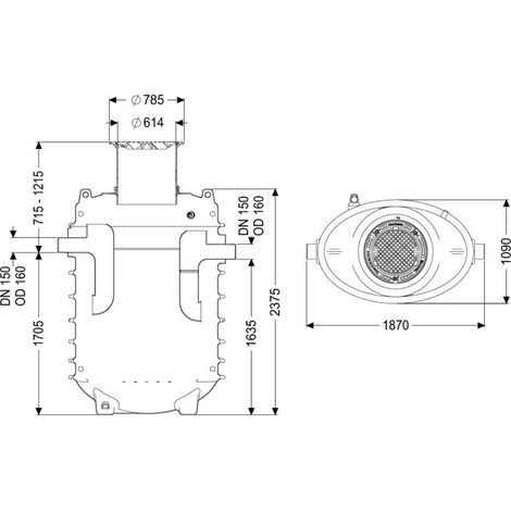 KESSEL 95070-120B-DL Séparateur de graisse EasyClean encastré