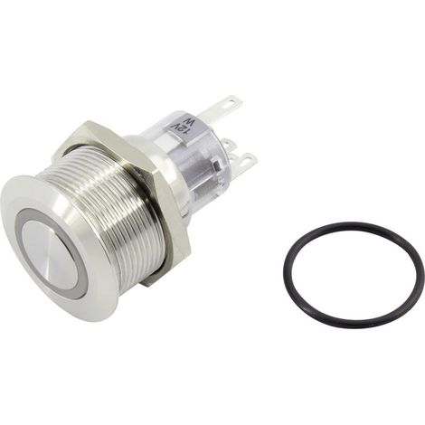 TRU COMPONENTS 1602486 TC-GQ22-A-11E/B/12V/S203 Drucktaster 250 V 5 A 1 x Aus/(Ein) tastend Blau IP