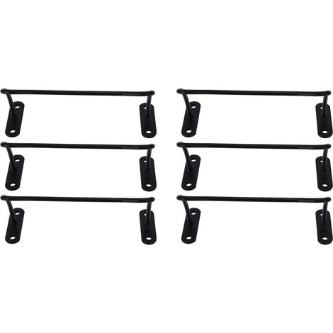 Lot de 6 supports métalliques pour bouteilles de vin rouge, étagère murale décorative pour bar domestique (1/5)