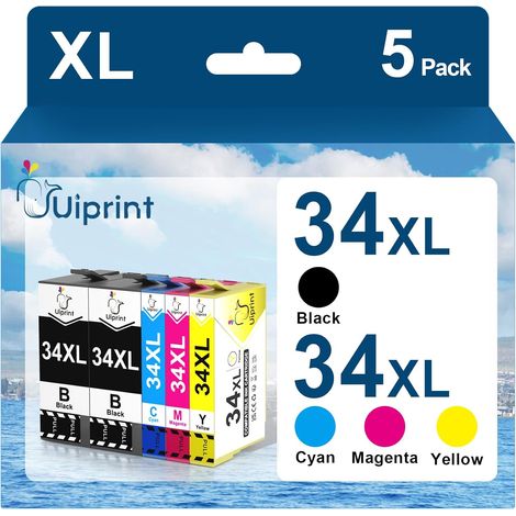 34XL Cartouche d'encre Compatible pour Epson 34XL 34 XL Multipack (1/5)