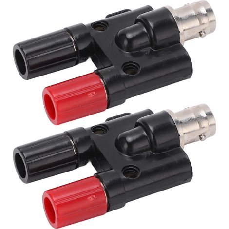Adaptateur répartiteur coaxial RF avec bornier à 2 fiches BNC femelles vers fiches bananes doubles de 4 mm (1/5)