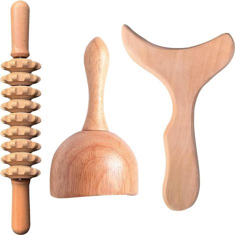 Professional Wood Therapy Massage Tools 3-in-1 Maderotherapy Kit Wooden Massager Lymphatic Drainage Massager (1/5)