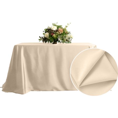 Tovaglia in VELLUTO OPACO color crema per tavolo 230x230cm