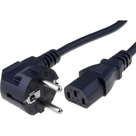 Cable alimentation angulaire vers C13 femelle 2.5m
