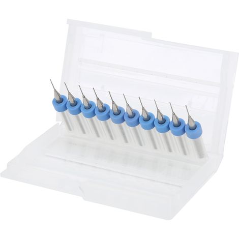 Kit de nettoyage de buses d'imprimante 3D pour circuits imprimés (10 micro-forets en carbure de tungstène, 0,5 mm)
